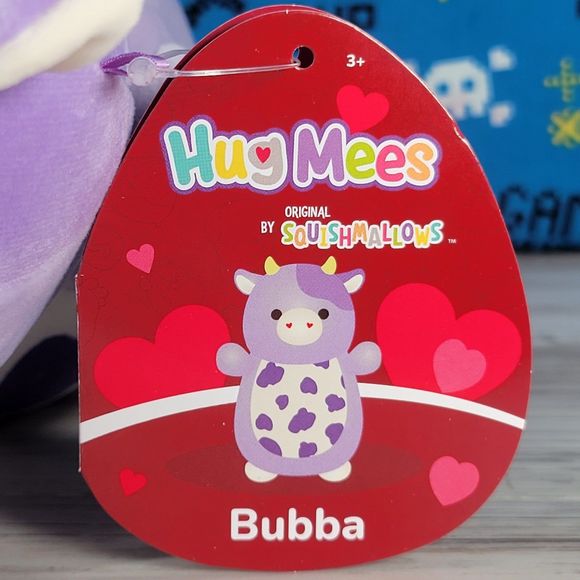 Squishmallow Bubba the Purple Cow 10" UltraSoft Hugmees Plush NWT - Picture 6 of 7
